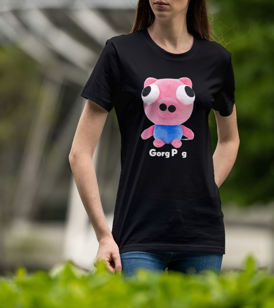 Gorg Pag Pink Pig Character Plush Toy With Blue T-Shirt