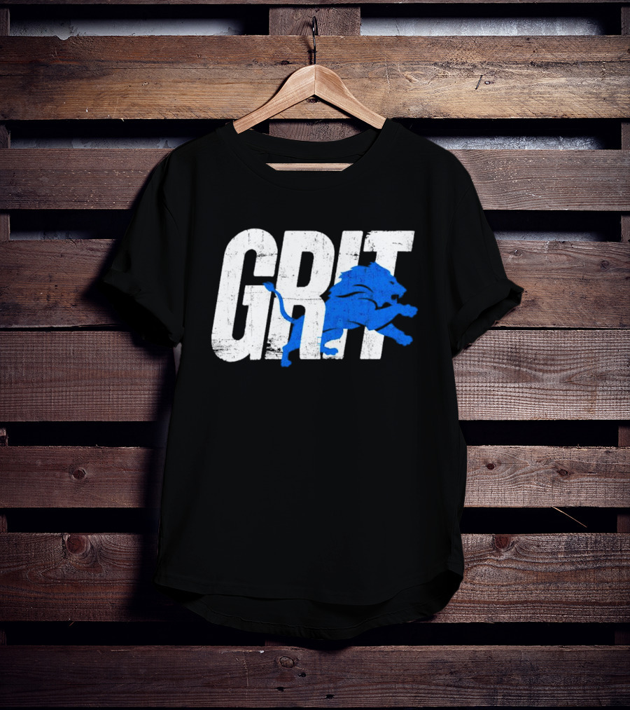 Grit Detroit Lions Blue Lion T-Shirt