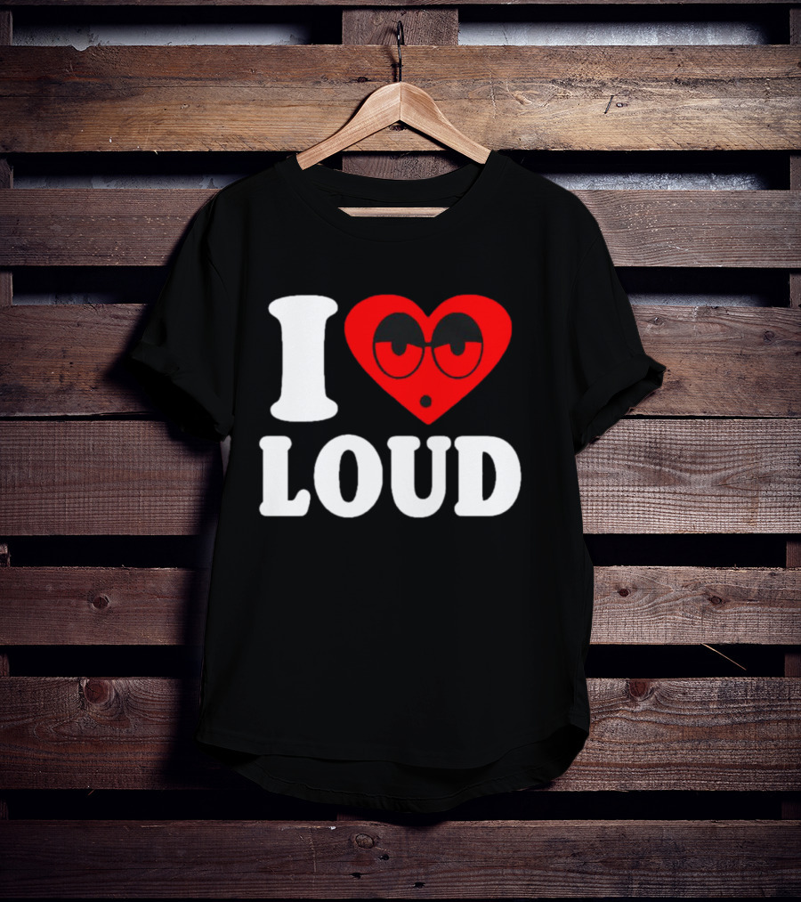 I Love Loud Heart Glasses Emoji T-Shirt