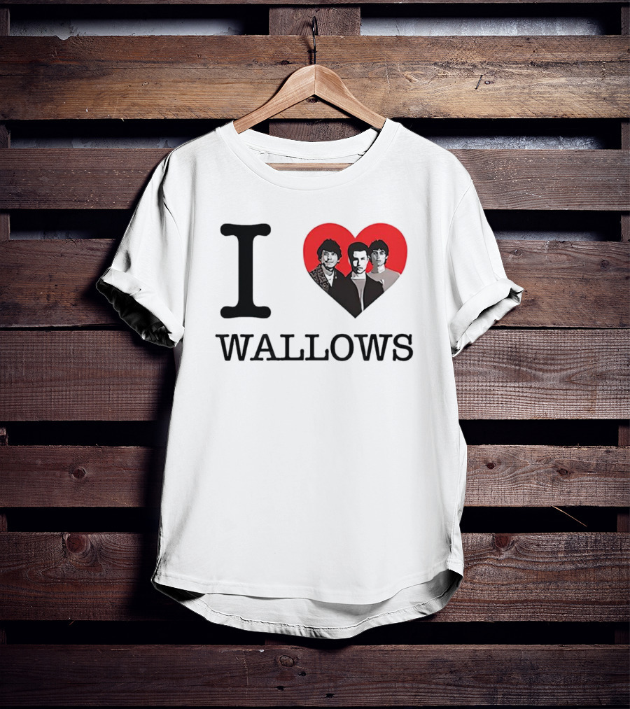 I Love Wallows Band Trio Red Heart T-Shirt