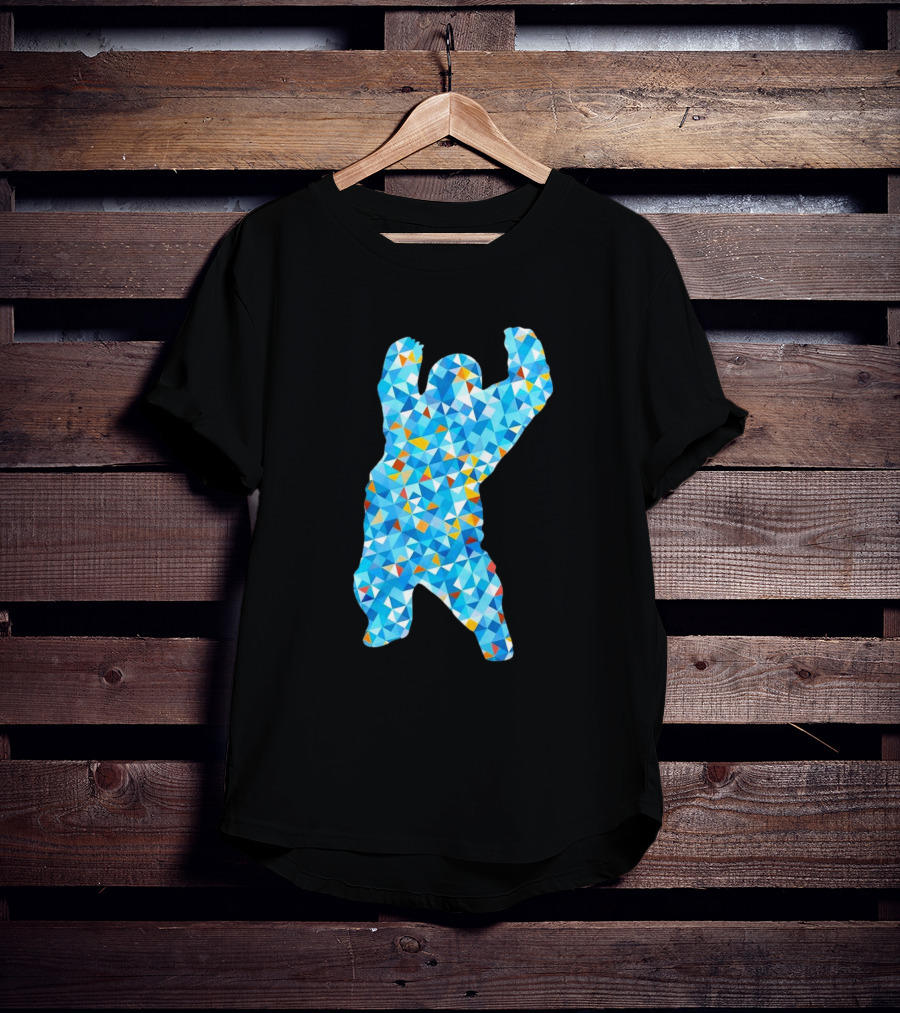 Monster Madness Polygon Pattern Style Gorilla Shape T-Shirt
