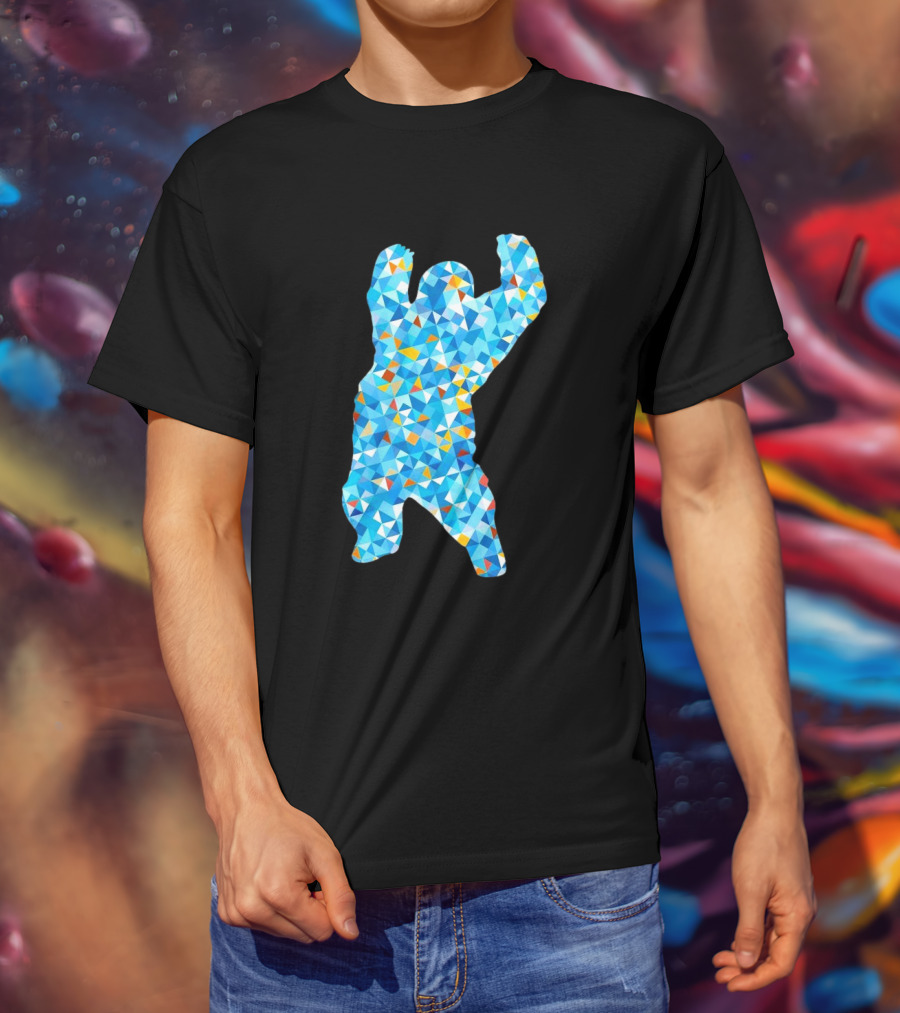 Monster Madness Polygon Pattern Style Gorilla Shape T-Shirt