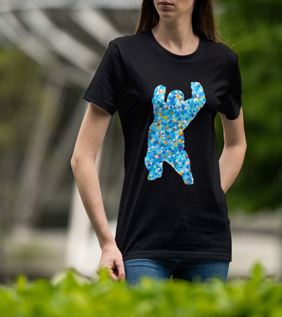 Monster Madness Polygon Pattern Style Gorilla Shape T-Shirt