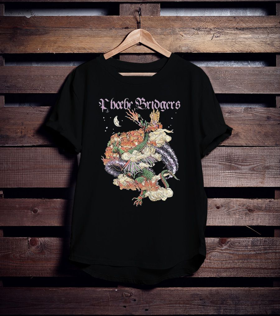 Phoebe Bridgers Dragon Fantasy Castle And Moon T-Shirt