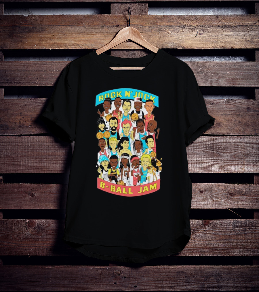 Rock N’ Jock B-Ball Jam Patti Lapel Ivy Mono Iconic Basketball Cartoon Characters T-Shirt