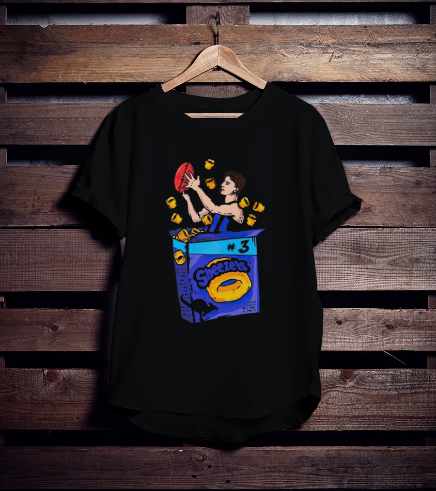 Sheezel’s Cheezels #3 Football Box With Yellow Chips And Player T-Shirt
