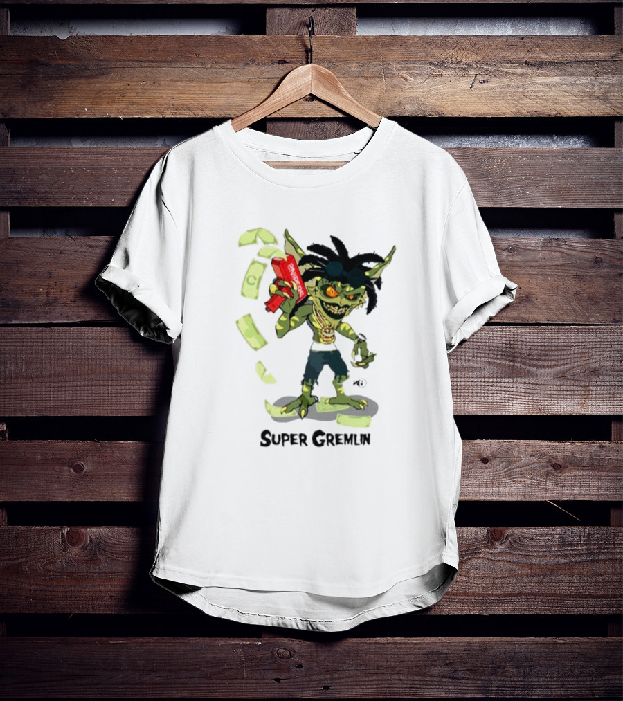Sniper Gang Super Gremlin Cartoon With Cash And Red Gun T-Shirt