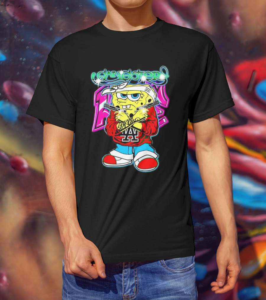 Gangster SpongeBob LA Crossed Arms T-Shirt