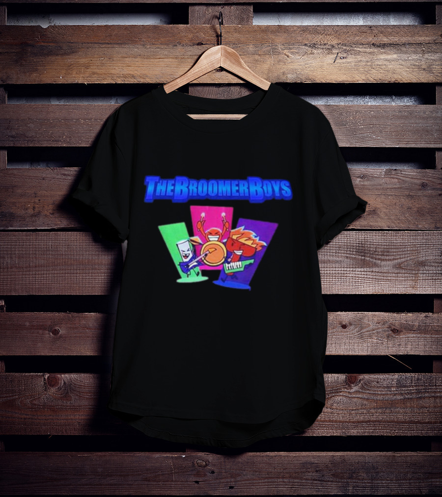 The Broomer Boys Cartoon Band Characters With Instruments T-Shirt