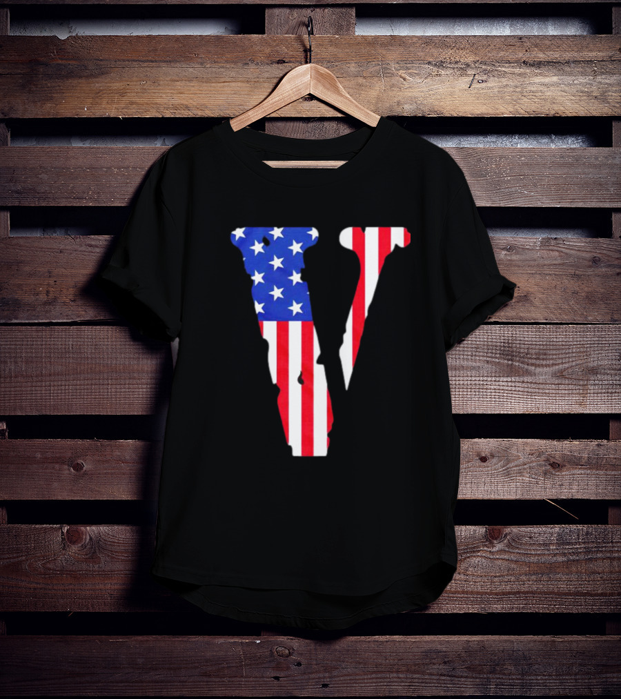 Vlone V American Flag USA T-Shirt