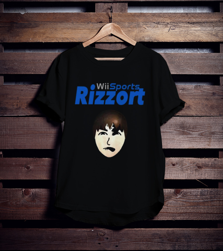 Wii Sports Rizzort Meme Gaming Parody With Character Face T-Shirt