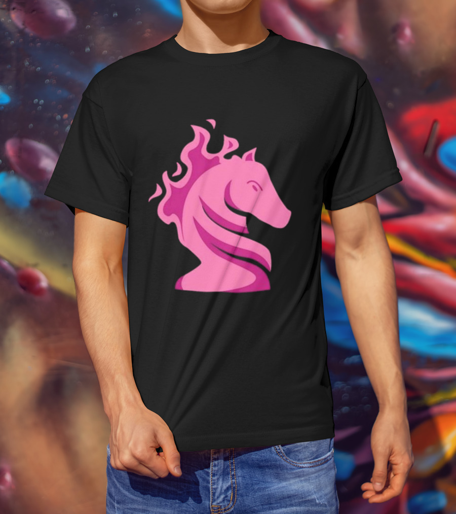 Gotham Knights Chess Symbolic Flaming Horse T-Shirt