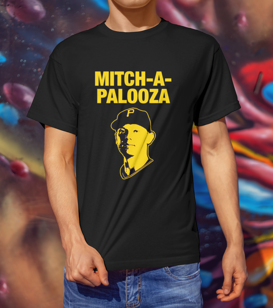 Pittsburgh Pirates Mitch-a-Palooza Bold Yellow Baseball Player T-Shirt