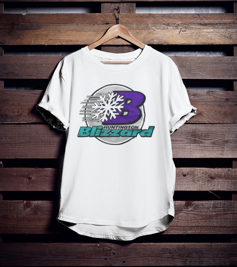 Huntington Blizzard Snowflake Logo Bold Letter B T-Shirt