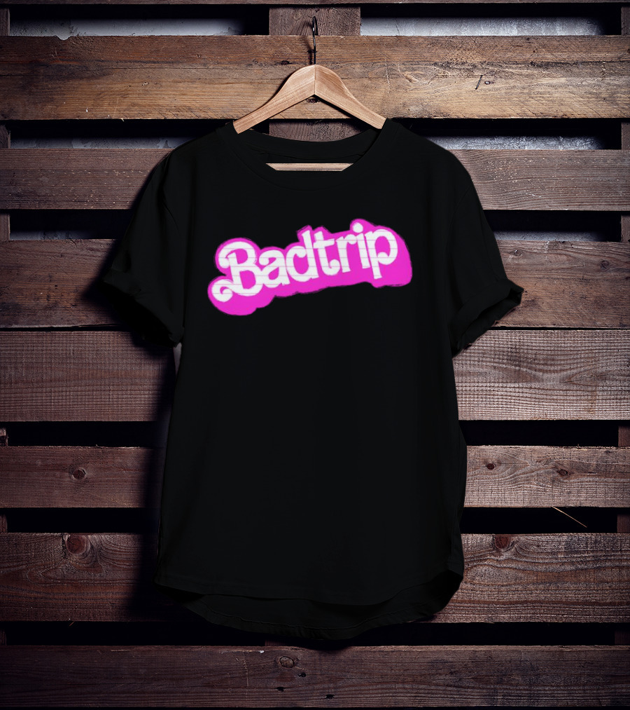 Linya-Linya Badtrip Pink Bubble Text T-Shirt