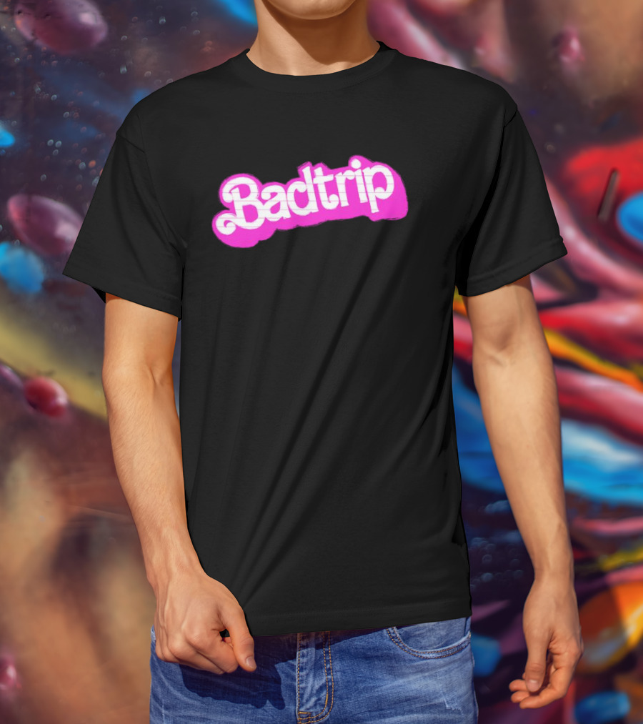 Linya-Linya Badtrip Pink Bubble Text T-Shirt