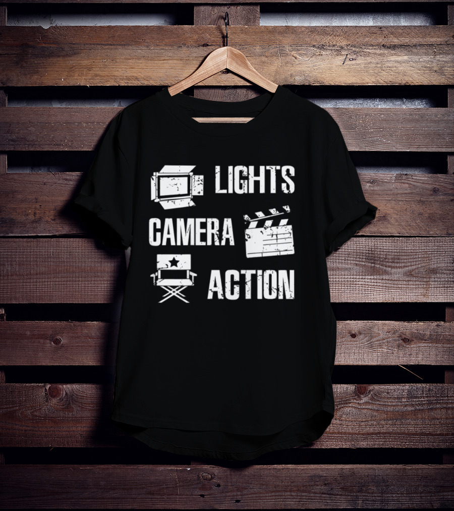 Lights Camera Action Movie Director Filmmaker Film Director T-Shirt