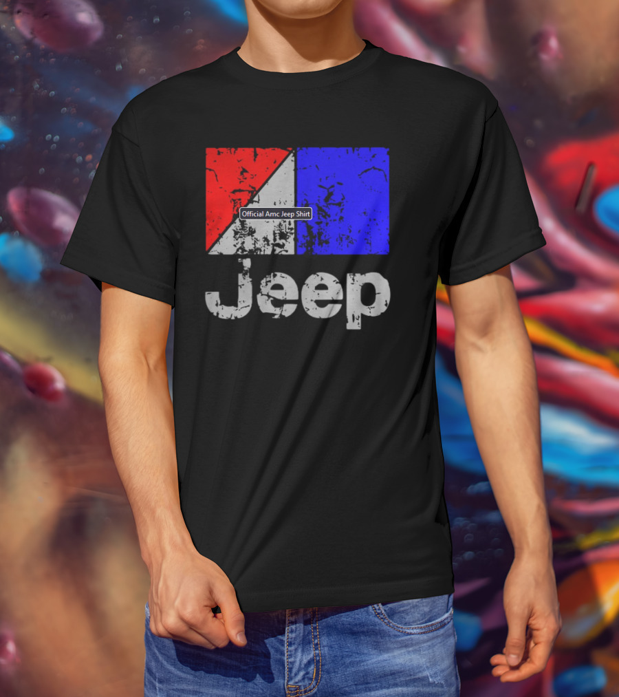 AMC Jeep Red Blue T-Shirt