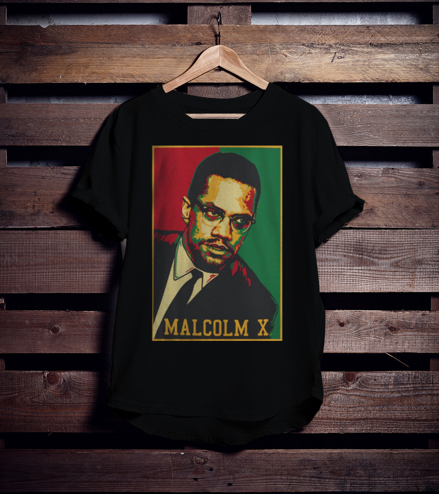 Malcolm X Red Green Black T-Shirt