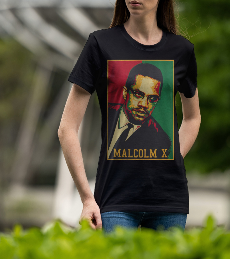 Malcolm X Red Green Black T-Shirt