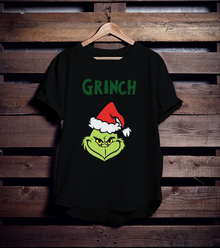The Grinch Santa Hat Christmas T-Shirt