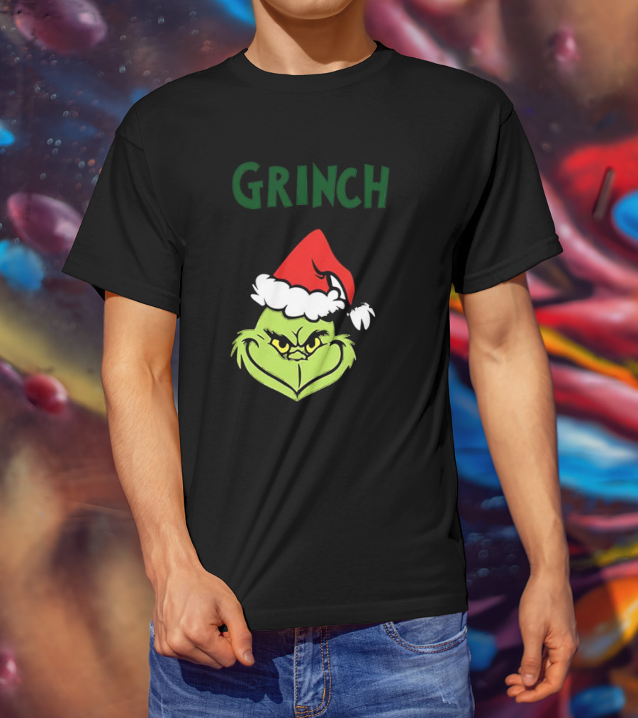 The Grinch Santa Hat Christmas T-Shirt