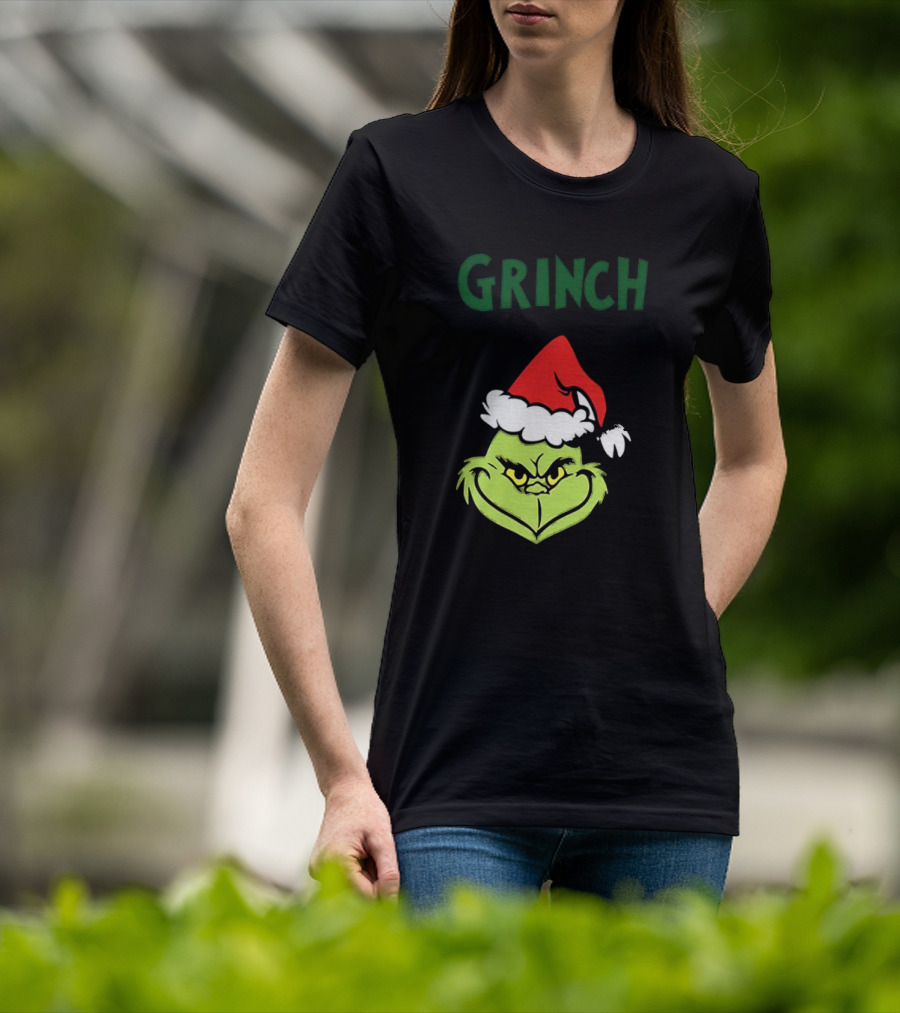 The Grinch Santa Hat Christmas T-Shirt