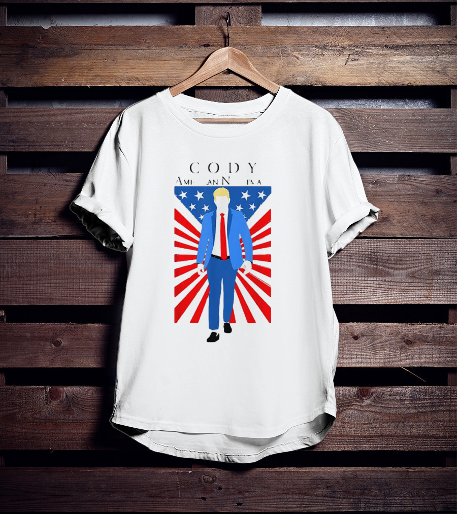 Cody AEW American Nightmare Patriotic Stars And Stripes Suit T-Shirt
