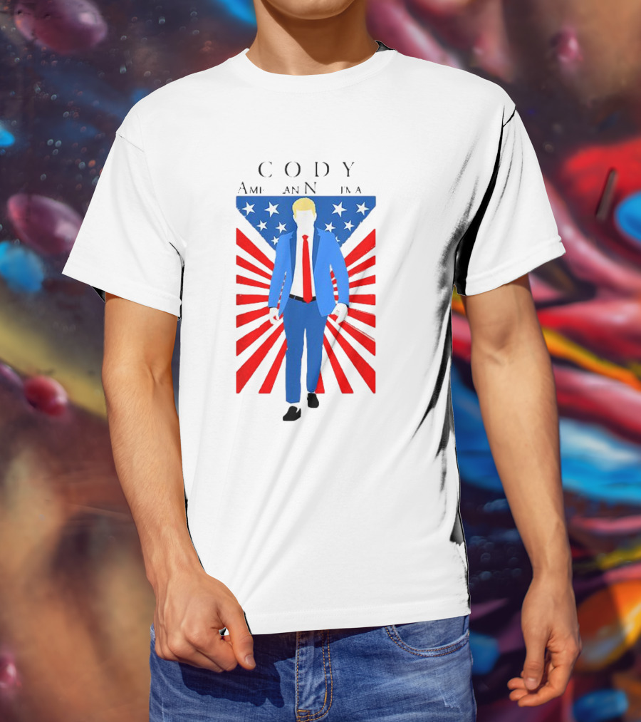 Cody AEW American Nightmare Patriotic Stars And Stripes Suit T-Shirt