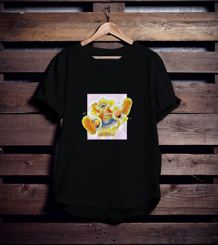 Monkey D. Luffy Gear 5 Jumping Action Anime T-Shirt