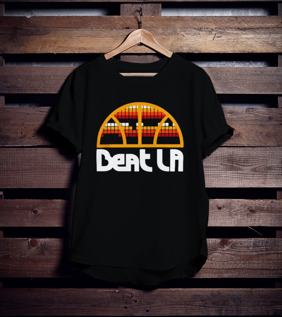Beat LA Denver Nuggets Skyline Basketball T-Shirt