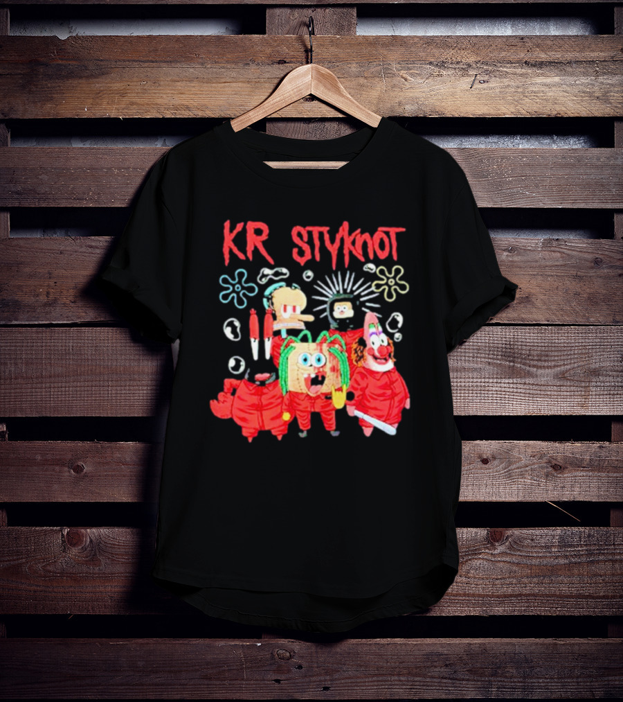 KRSTYKnot Slipknot Spongebob Crossover Characters SpongeBob SquarePants T-Shirt