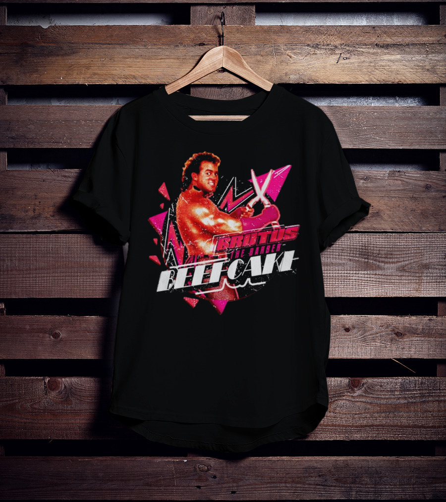 Brutus The Barber Beefcake Wrestling Icon Holding Scissors T-Shirt