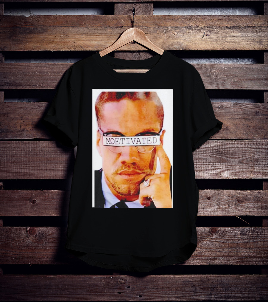 Malcolm X Moetivated Glasses Motif T-Shirt