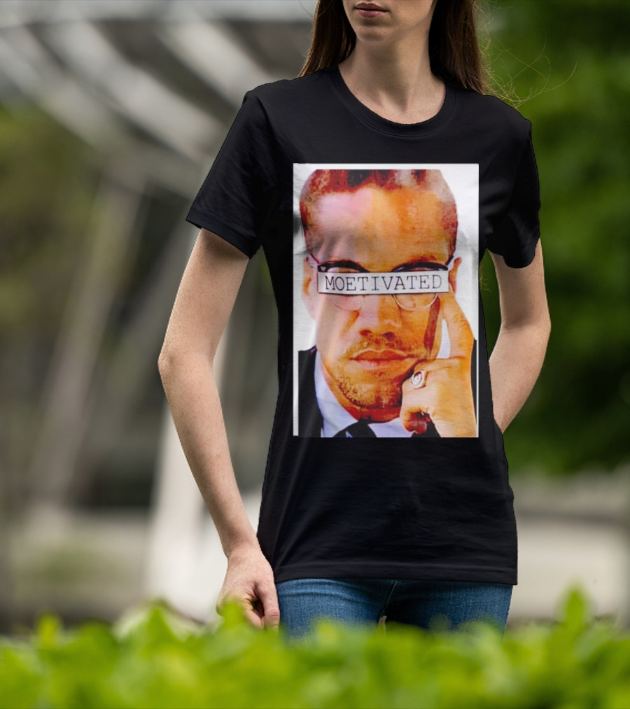 Malcolm X Moetivated Glasses Motif T-Shirt