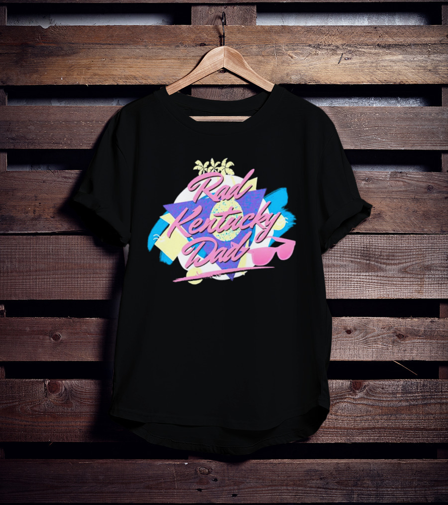 Rad Kentucky Dad 90’s Retro Palm Trees And Sunglasses Vibe T-Shirt