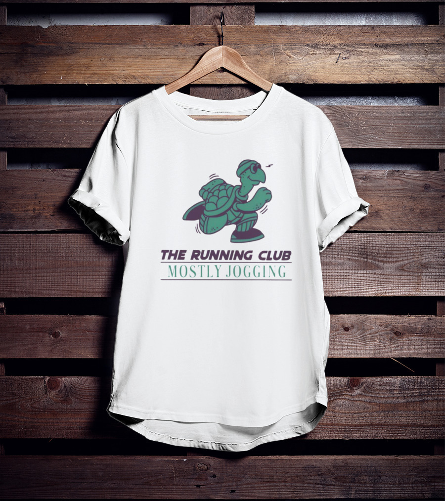 The Running Club Mostly Jogging Turtle T-Shirt
