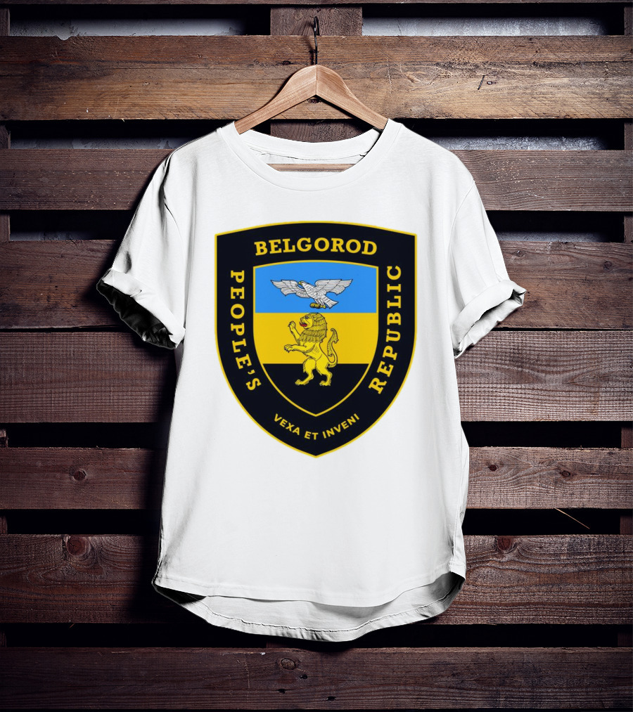 Belgorod People's Republic Emblem Vexa Et Inveni Shield Lion And Eagle Crest T-Shirt