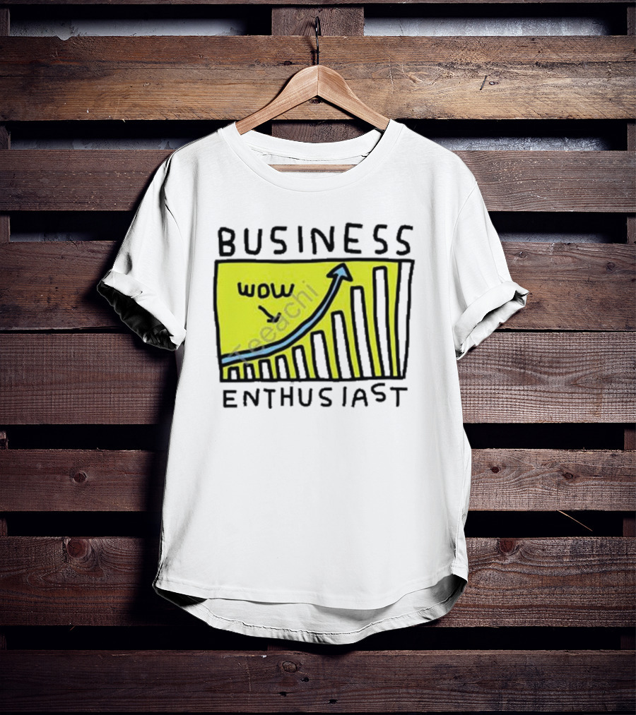 Business Enthusiast Wow Arrow Graph T-Shirt