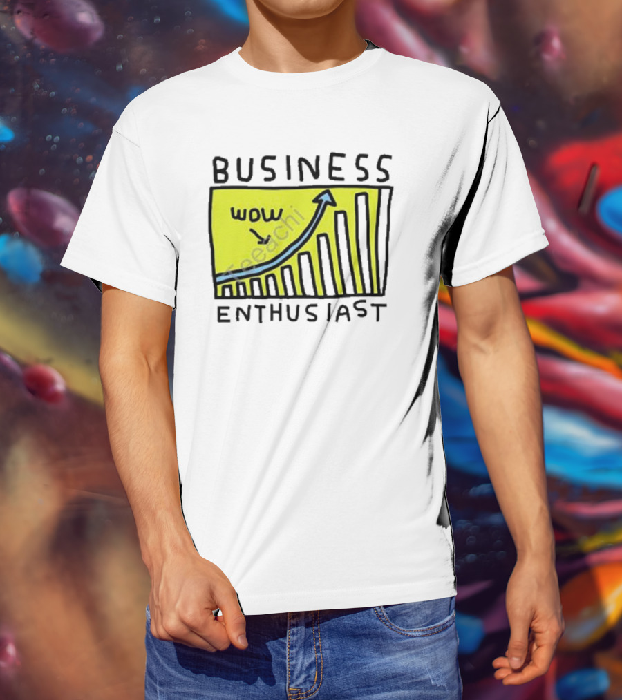 Business Enthusiast Wow Arrow Graph T-Shirt