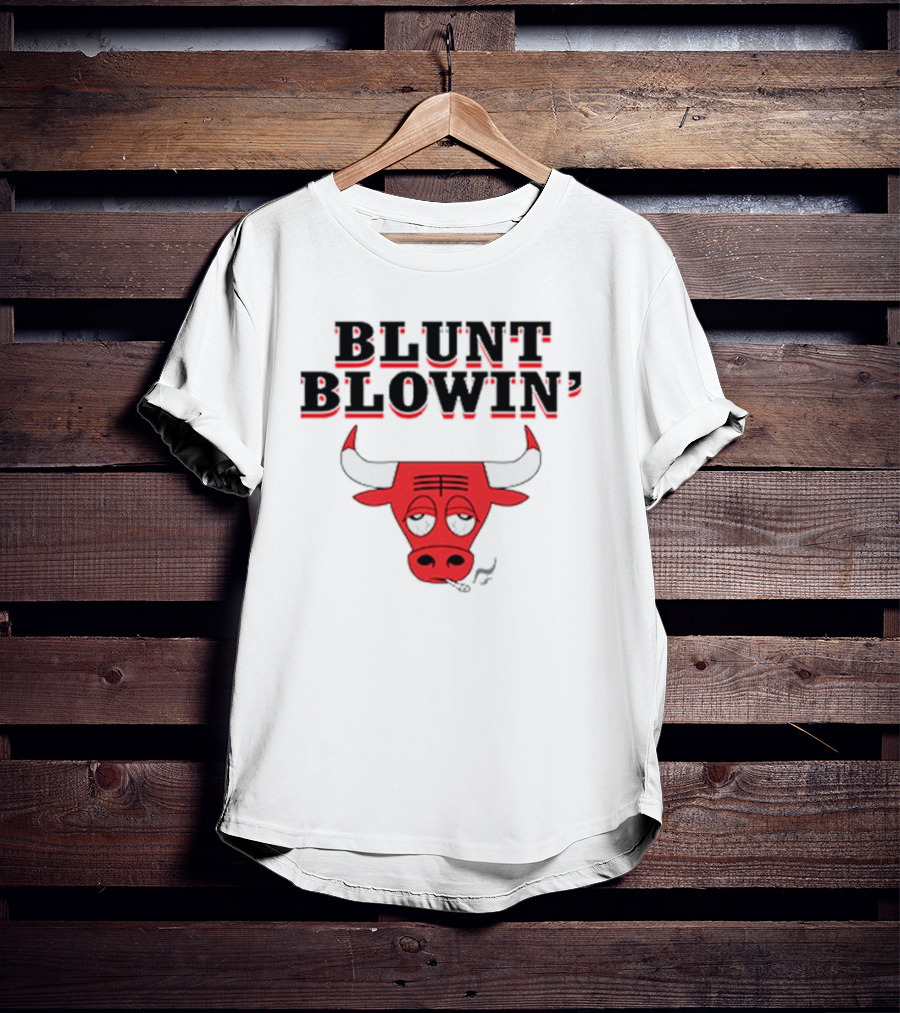 Blunt Blowin’ Bulls Smoking Red Bulls T-Shirt