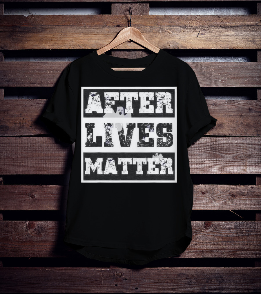 Boo After Lives Matter Ghosts Textured Halloween T-Shirt