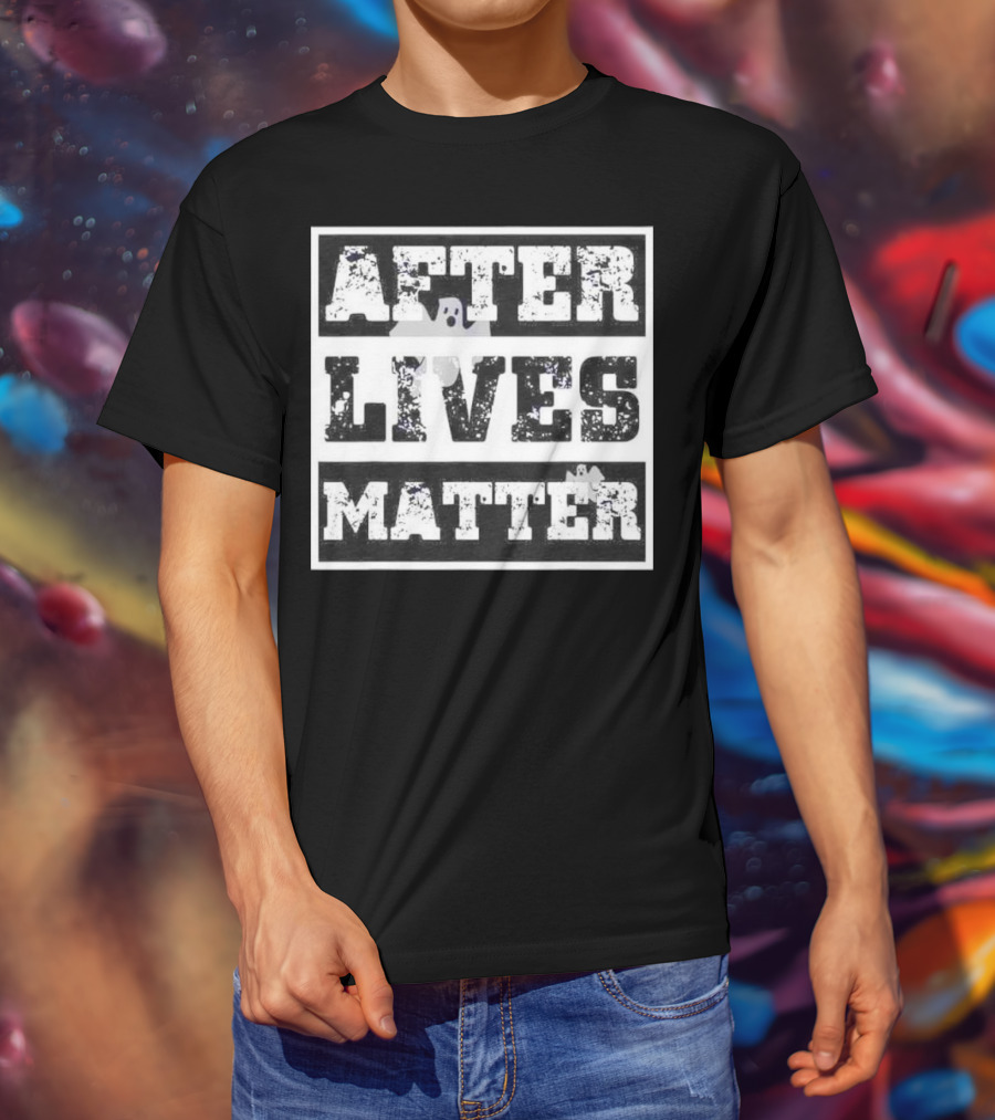 Boo After Lives Matter Ghosts Textured Halloween T-Shirt