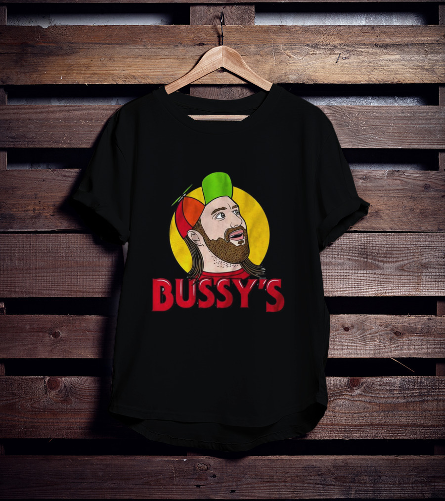 Bussy’s Multicolor Cap Cartoon Character T-Shirt