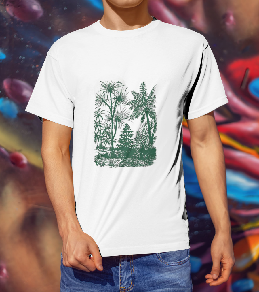 Concret Jungle Tropical Green Forest Urban Wilderness T-Shirt