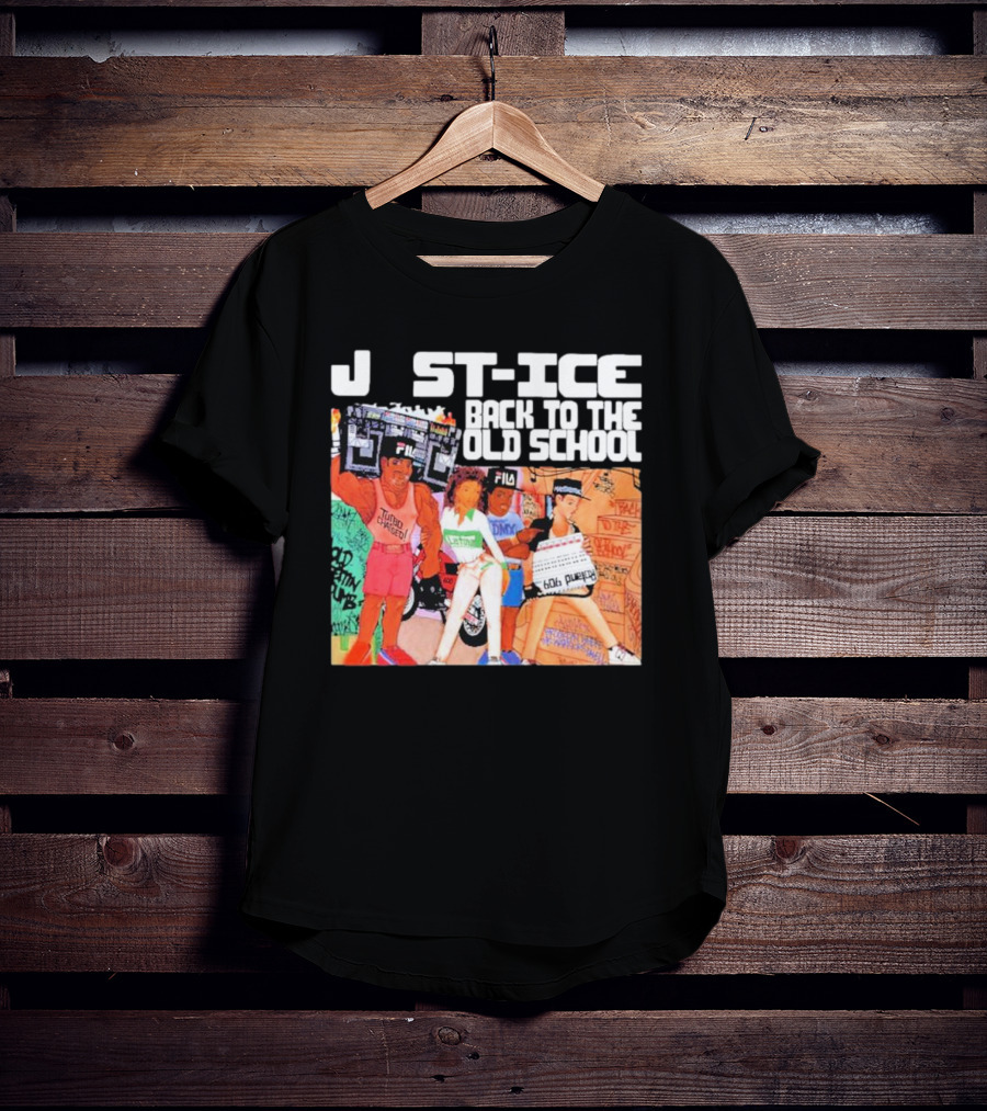 J St-Ice Back To The Old School Fila Boombox Graffiti T-Shirt
