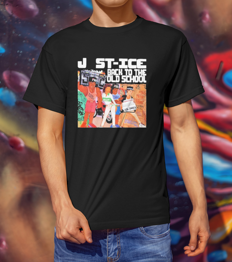 J St-Ice Back To The Old School Fila Boombox Graffiti T-Shirt