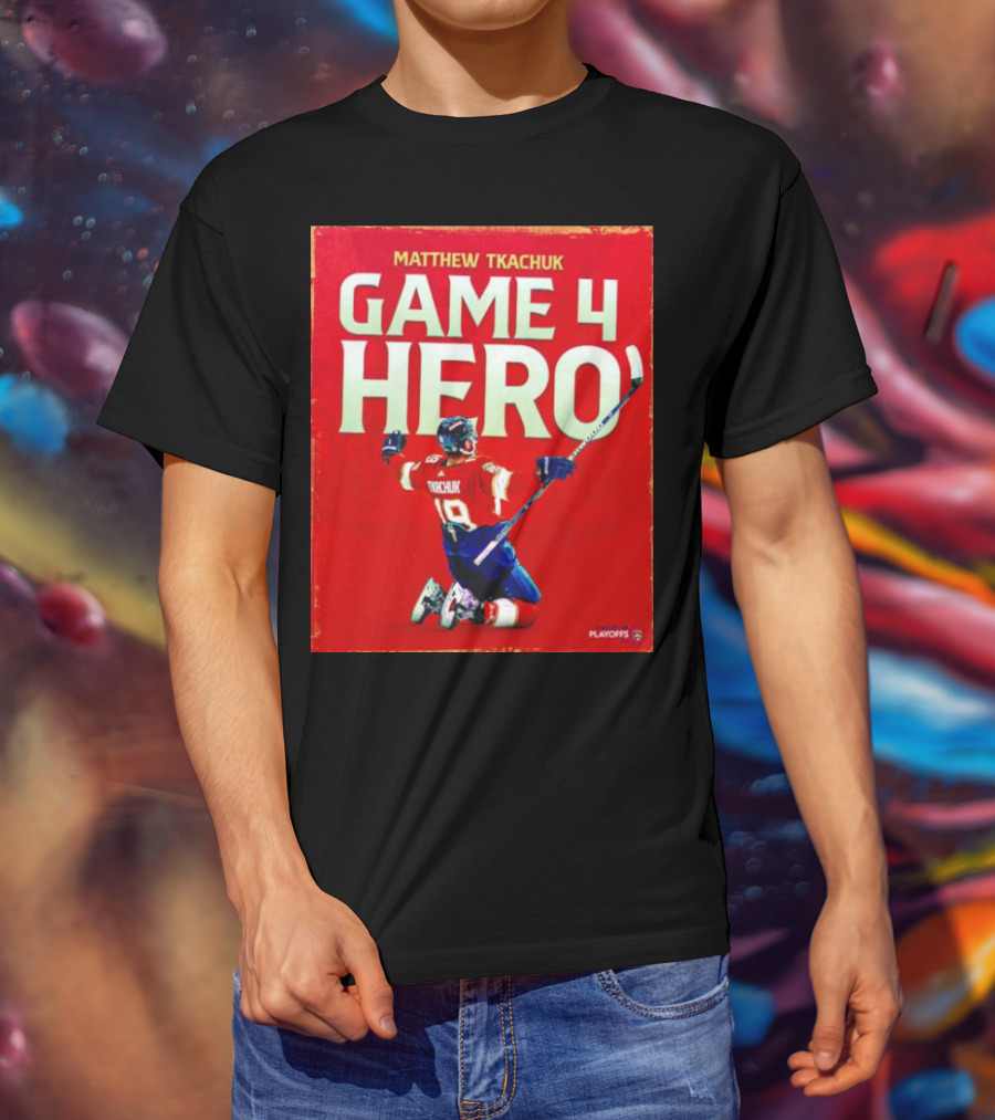 Matthew Tkachuk Game 4 Hero Playoffs T-Shirt
