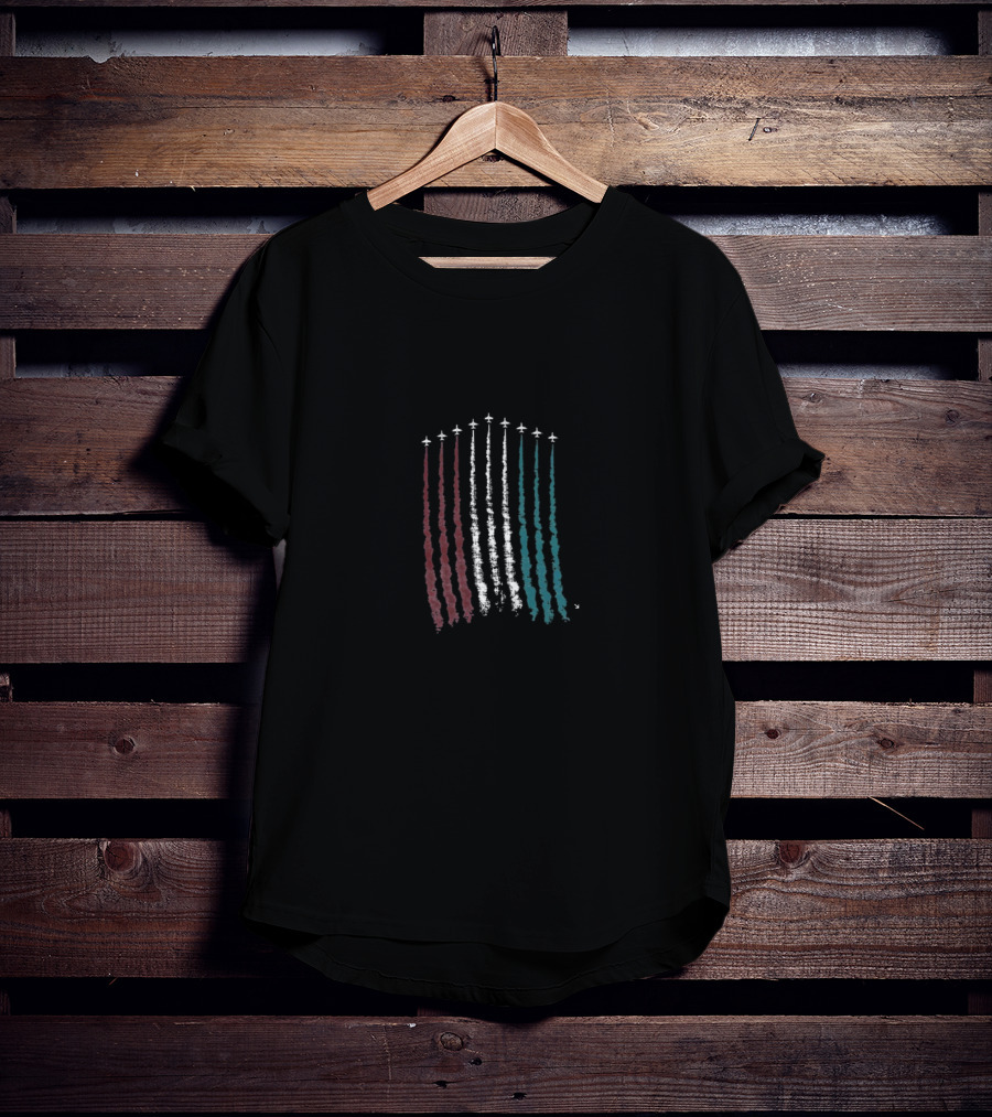 Red White Blue Air Force Flyover Formation T-Shirt