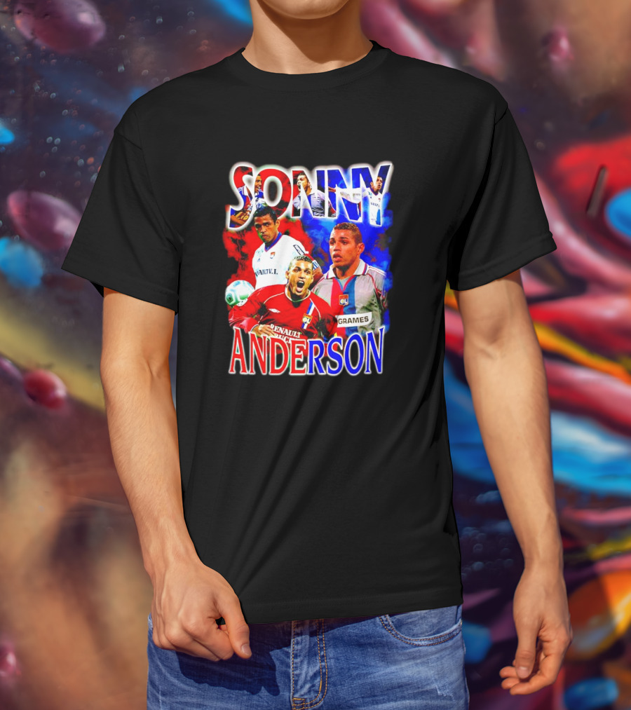 Sonny Anderson Football Legend Renault V Lyon Grames Soccer Icons T-Shirt